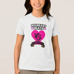 Pink Heart Idol Singing KPop Music Love Design Tri-Blend Shirt