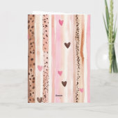 Pink Heart Leopard Cupcake Confetti Birthday Kaart (Achterkant)