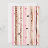 Pink Heart Leopard Girly Bow Verjaardag Kaart (Achterkant)
