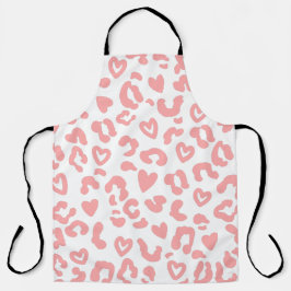 Pink Heart Leopard Print Schort