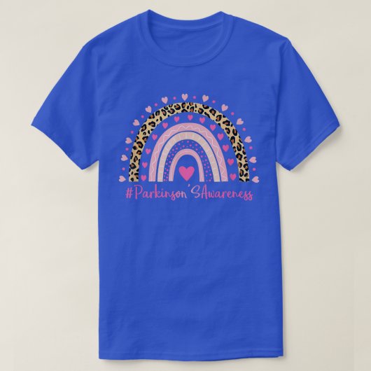 Pink Heart Leopard Rainbow P T-shirt (Design voorkant)