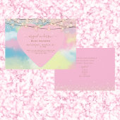 Pink Heart Lights Baby shower Kaart