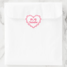 Pink Heart Lijst Country Valentijn Stickers