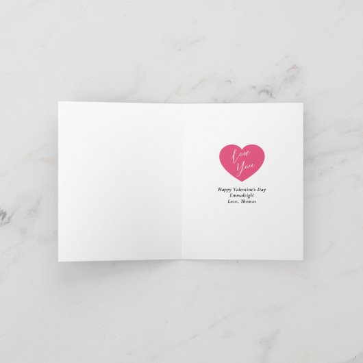 Pink Heart Lollipops-Valentijn Feestdagen Kaart (Binnen)