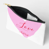 Pink heart love happy Valentine's day text red nam Etui (Open)