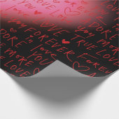 Pink Heart Love - inpakpapier (Hoek)