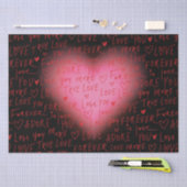 Pink Heart Love - inpakpapier Tissuepapier (Craft)