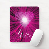 Pink Heart 'Love' mousepad Muismat (Met muis)
