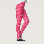 Pink Heart LOVE Typografie Valentine Day Legging (Rechts)
