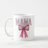 Pink Heart Mama Bow Design Moederdag Koffiemok (Links)
