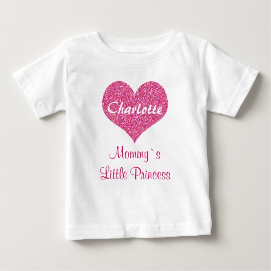 Pink Heart Mama's Prinses gepersonaliseerde naam (Voorkant)