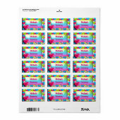 Pink Heart - Meisjes schoolnaam label (Full Sheet)