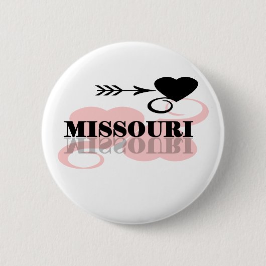 Pink Heart Missouri Ronde Button 5,7 Cm (Voorkant)