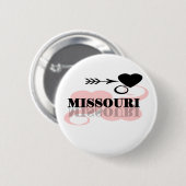 Pink Heart Missouri Ronde Button 5,7 Cm (Voorkant /achterkant)