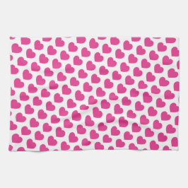 Pink Heart Modern Sweet Love Notes Fun Theedoek