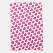 Pink Heart Modern Sweet Love Notes Fun Theedoek (Verticaal)