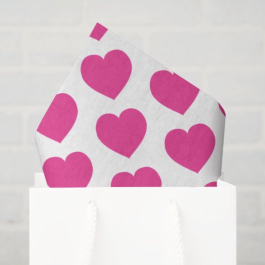 Pink Heart Modern Sweet Love Notes Fun Tissuepapier (Cadeauzakje)