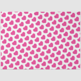 Pink Heart Modern Sweet Love Notes Fun Tissuepapier
