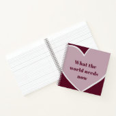 Pink Heart Motivatie Quote Maroon Notitieboek (Binnen)