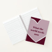 Pink Heart Motivatie Quote Maroon Notitieboek (Binnen)