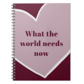 Pink Heart Motivatie Quote Maroon Notitieboek (Voorkant)