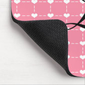 Pink Heart Mousepad Muismat (Hoek)