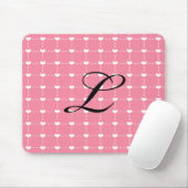 Pink Heart Mousepad Muismat (Met muis)