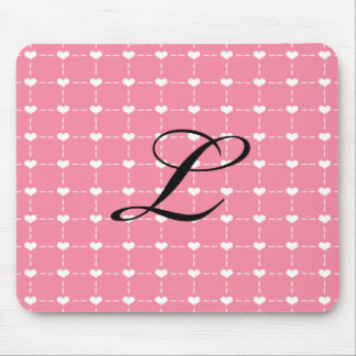 Pink Heart Mousepad Muismat
