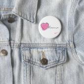 Pink Heart Obama Button (In situ)