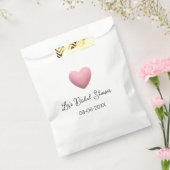 Pink heart pastel retro bridal shower date boho te bedankzakje (Gezegeld)