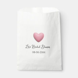 Pink heart pastel retro bridal shower date boho te bedankzakje