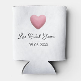 Pink heart pastel retro bridal shower date boho te blikjeskoeler