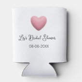 Pink heart pastel retro bridal shower date boho te blikjeskoeler (Achterkant)