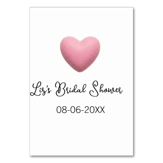Pink heart pastel retro bridal shower date boho te kaart (Voorkant)