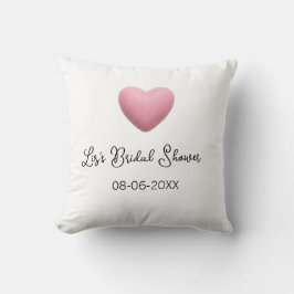 Pink heart pastel retro bridal shower date boho te kussen