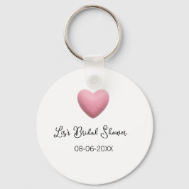 Pink heart pastel retro bridal shower date boho te sleutelhanger
