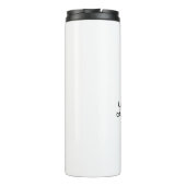 Pink heart pastel retro bridal shower date boho te thermosbeker (Achterkant)