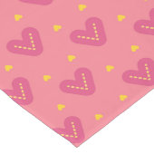 Pink Heart Pattern Table Runner Lange Tafelloper (Hoek)