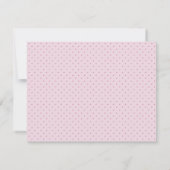 Pink Heart Polka Dot Valentine’s Day Note Card Kaart (Achterkant)