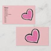 PINK HEART-profielkaart Visitekaartje (Voorkant / Achterkant)