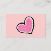 PINK HEART-profielkaart Visitekaartje (Achterkant)