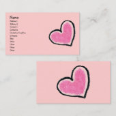 PINK HEART-profielkaart Visitekaartje (Voorkant / Achterkant)