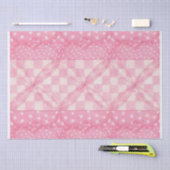PINK HEART QUILT Tissue Paper Tissuepapier (Craft)