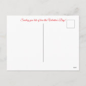 Pink Heart Retro Love Design Postcard Feestdagenkaart (Achterkant)