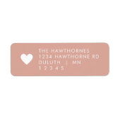 Pink Heart Return Address  Etiket (Voorkant)