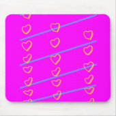 Pink Heart Scroll Muismat (Voorkant)