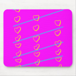 Pink Heart Scroll Muismat