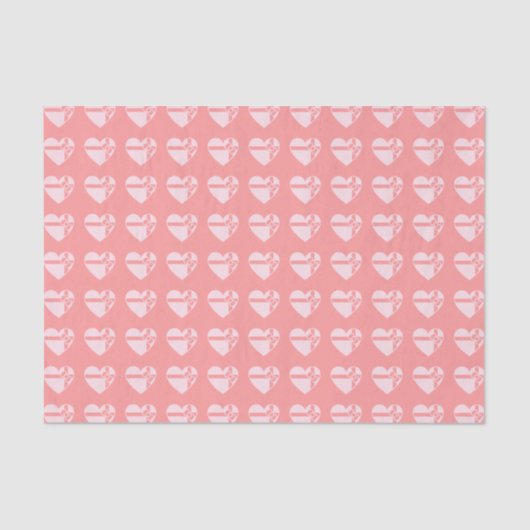 Pink Heart Shape Chocolate Box Pattern Tissuepapier (Voorkant)