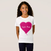Pink Heart 'Simple Minds' Affection Design T-shirt (Voorkant volledig)