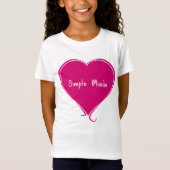 Pink Heart 'Simple Minds' Affection Design T-shirt (Voorkant)